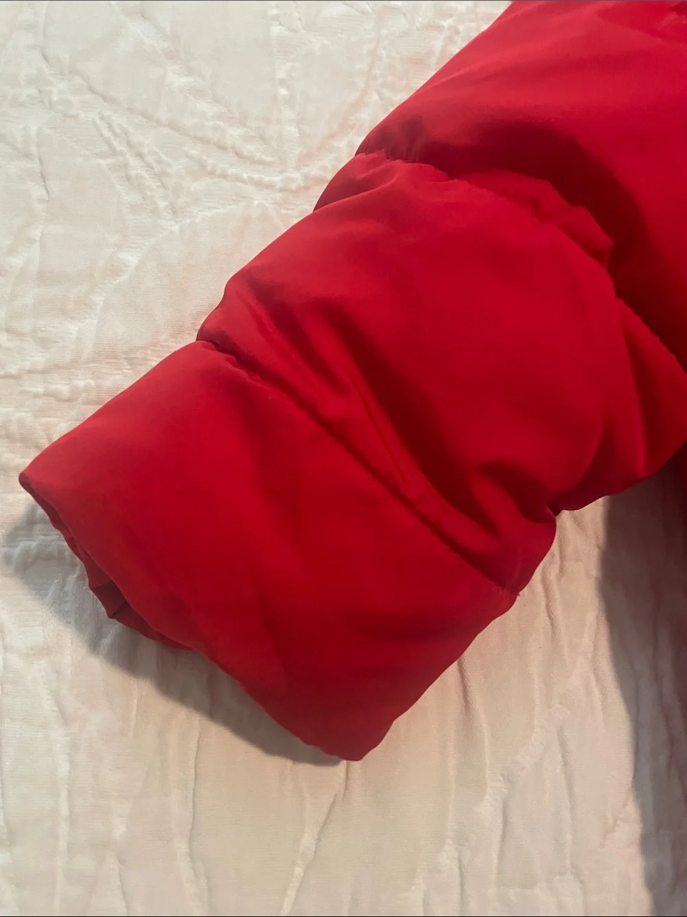 GAP Red Hooded Puffer Jacket with Sherpa Lining